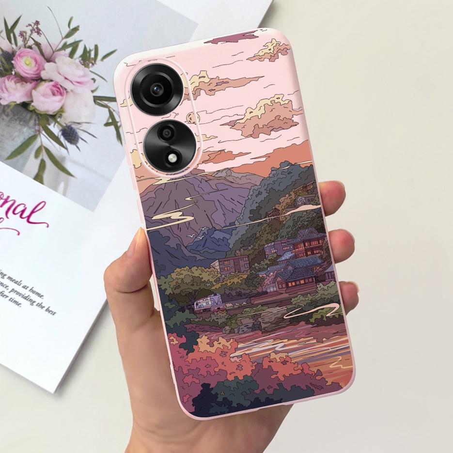 Чехол для Oppo A78 4G CPH2565 Милый Модный Мультяшный Расписной Чехол Мягкий Силиконовый Чехол для Телефона Для Oppo A78 A78 OppoA78 5G Матовый Coque