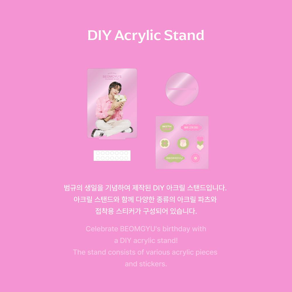 TXT BEOMGYU Цветочный магазин DIY Акриловая подставка