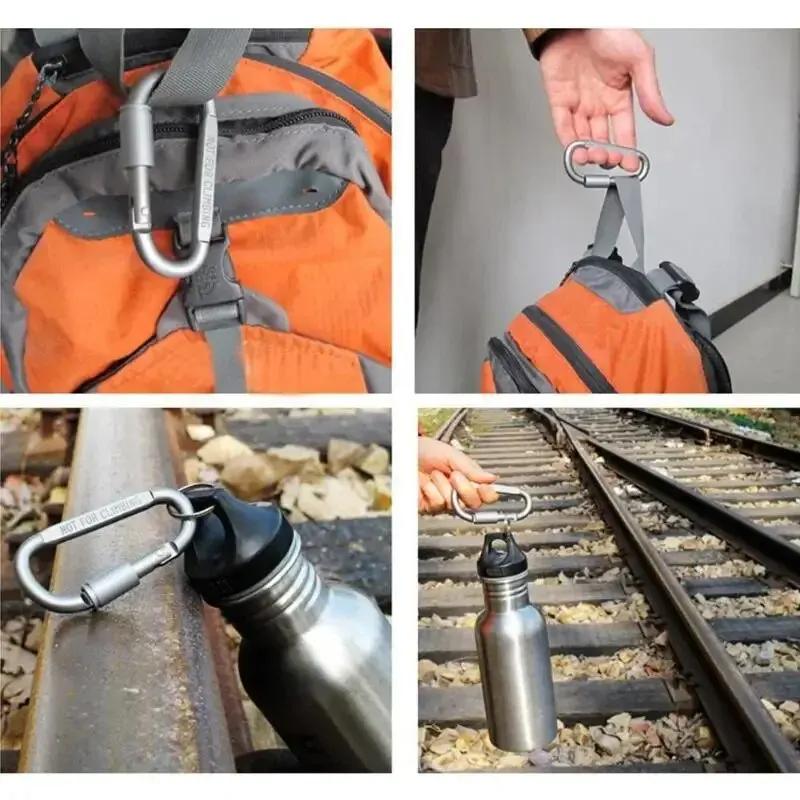 6pcs Carabiner Set Camping Survival Daily Keychain Key Chain Tactical Alloy Aluminum Caribiner Hook Outdoor Karabiners Clip Hook