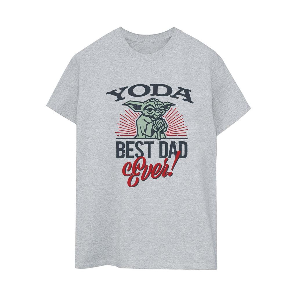 Star Wars Womens/Ladies Mandalorian Yoda Dad Cotton Boyfriend T-Shirt