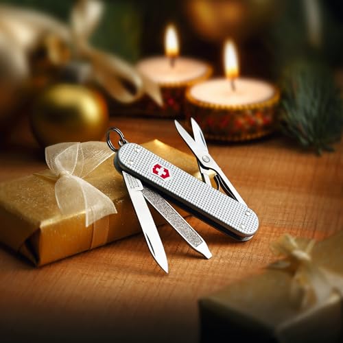 Victorinox Классический швейцарский армейский нож SD ALOX, многофункциональный нож, ножницы для кемпинга с плоской отверткой, оснащенный пилочкой для ногтей Swiss