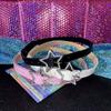 Y2K Star Buckle Belt Pink Leather Elastic Beading Decorationed Belt Sparkling Rhinestone Retro Wedding Decoration Accessories