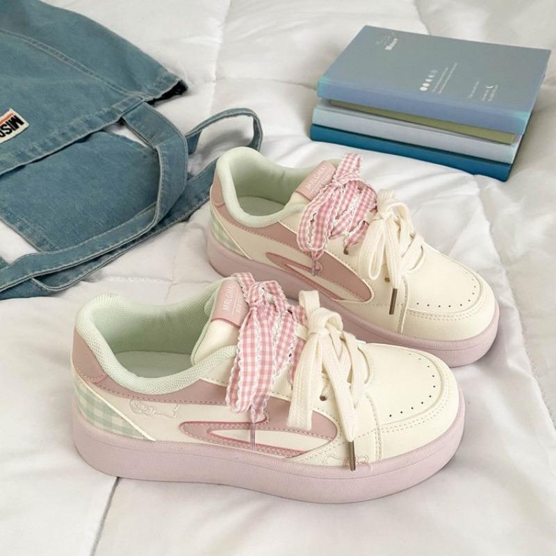 Macaron Color Matching Trend Board Shoes Women's Autumn New College Style Versatile Casual Shoes Thick-soled Heightening Women's Shoes