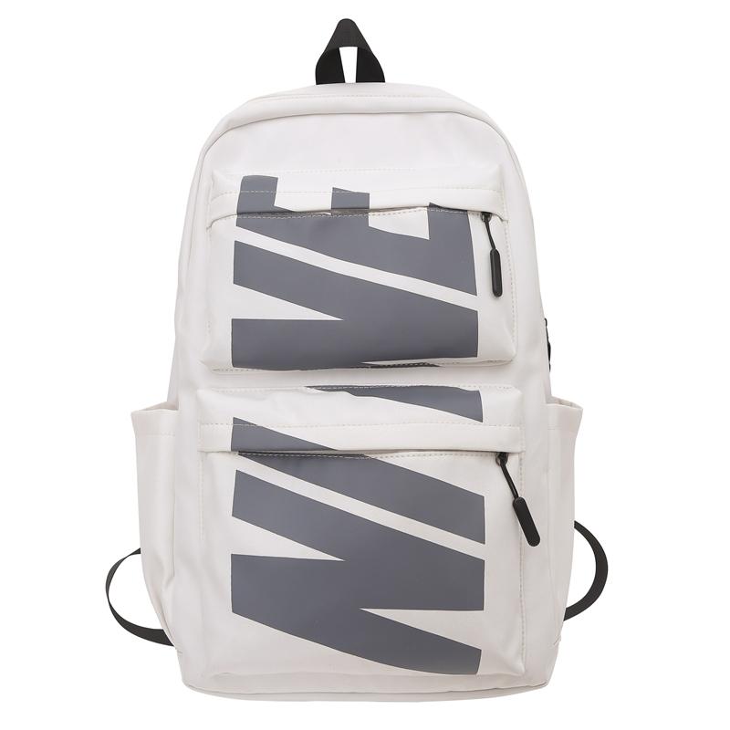 Men Large Capacity Backpack Middle School Student Schoolbag Lightweight Nylon Waterproof Travel Backpack