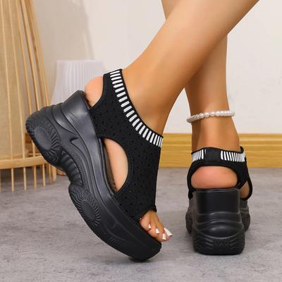 Женские сандалии на танкетке Новые нескользящие сандалии на платформе Большой размер Удобные для ходьбы Уличные дизайнерские туфли для женщин Zapatos De Mujer