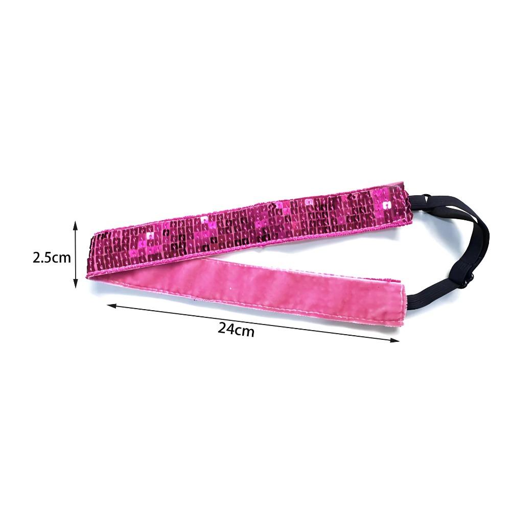 1 PC. Available in Multiple Colors. Ladies' Headband. Sequin Headband. Suitable for Sports and Yoga. Anti-slip. Adjustable. Elas