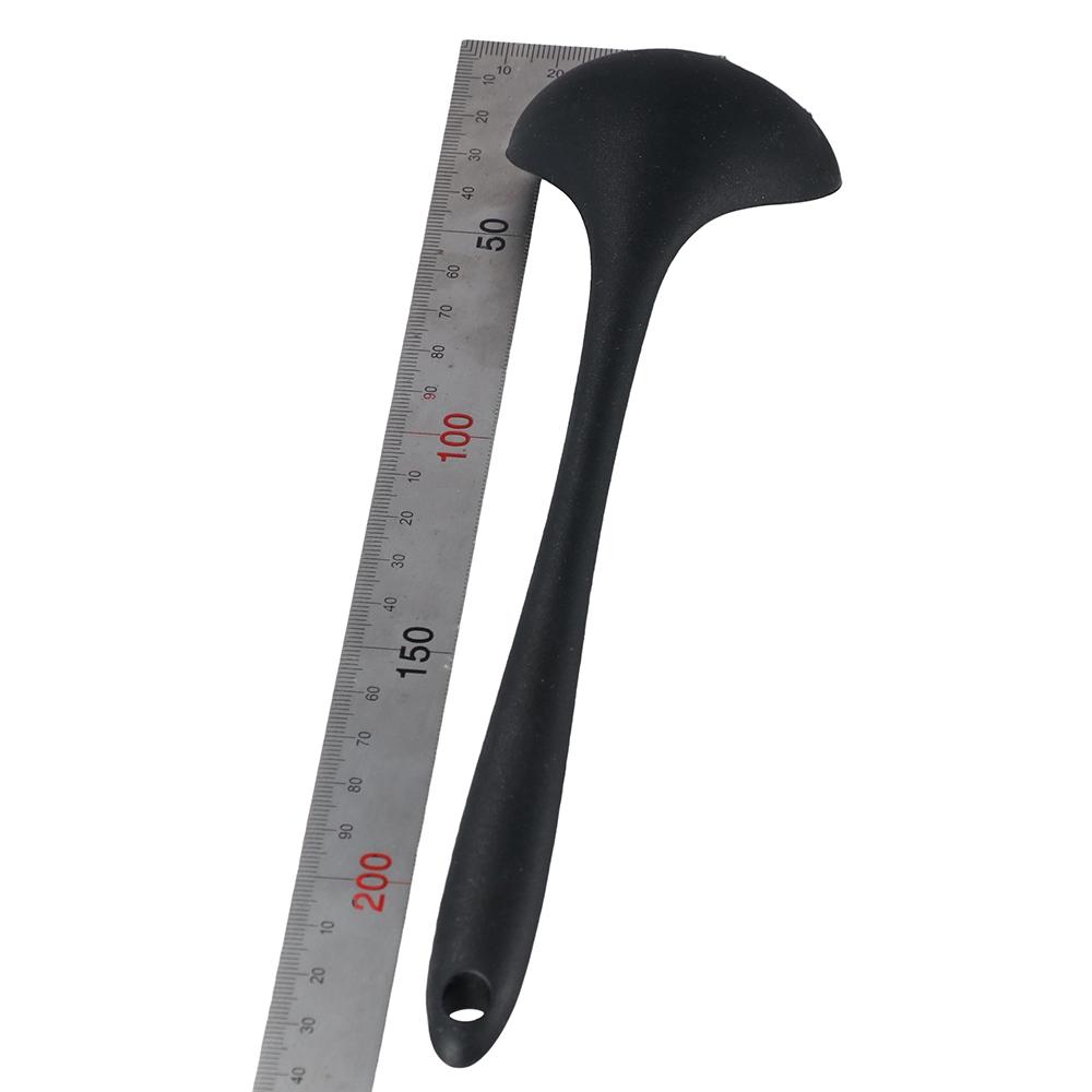 Multifunction Kitchen Non-stick Dinnerware Silicone Serving Spoon Soup Ladle Tableware Scoop