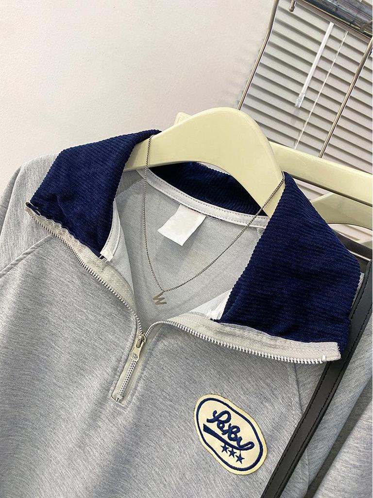 Женский свитшот 2025 XL в американском ретро-стиле - Новый тонкий весенне-осенний стиль