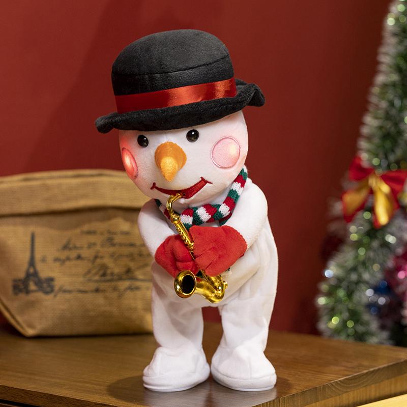 Creative Electric Christmas Series Plush Toys Dance Music Mimics Talking Elk Santa Claus Snowman Toys Gifts For Boys And Girls