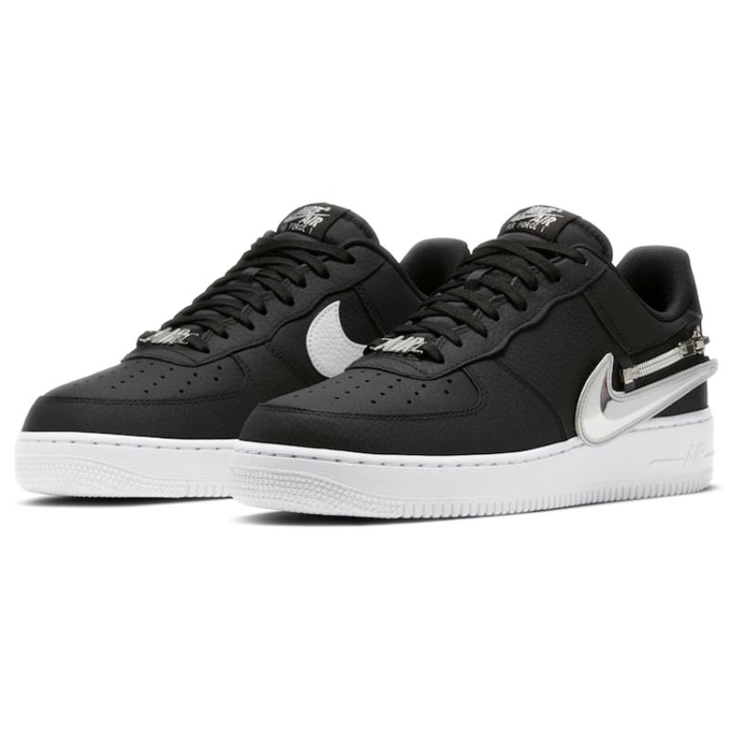 Nike Air Force 1 Low Zip Swoosh Black Sneakers CW6558-001