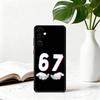 Шесть Семь 67 SS Чехол для телефона Черный Силиконовый Мягкий Для Samsung Galaxy A73,A72,A71,A70,A53,A52,A51