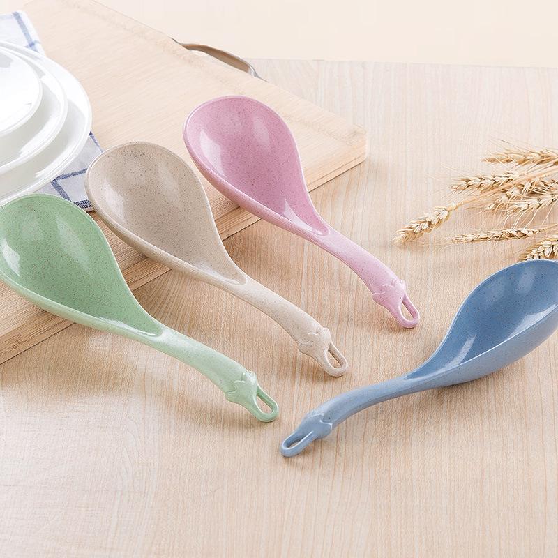 Модный унисекс 1 шт суп благовония пшеница круглая столовая посуда каша соломенная ложка