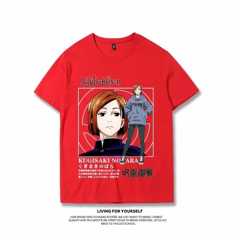 Японское аниме с короткими рукавами, уличная повседневная рубашка унисекс, футболка с принтом дзюдзюцу кайсен, хлопковая летняя футболка унисекс, футболка в стиле Харадзюку