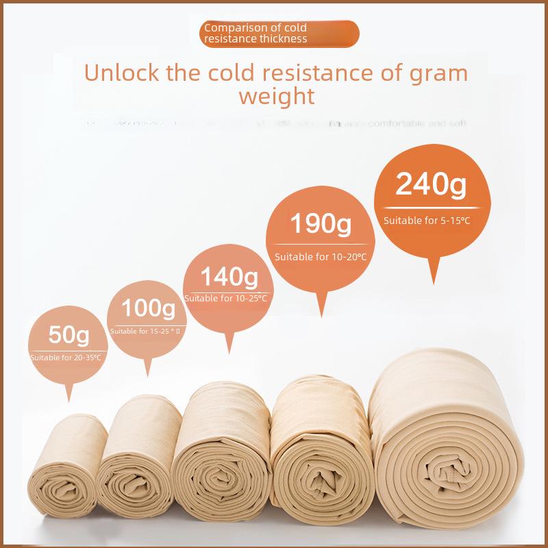 Women's Velvet Stockings: Flesh-Colored, Thicker, Bare-Leg Effect Pantyhose for Spring, Autumn, Winter