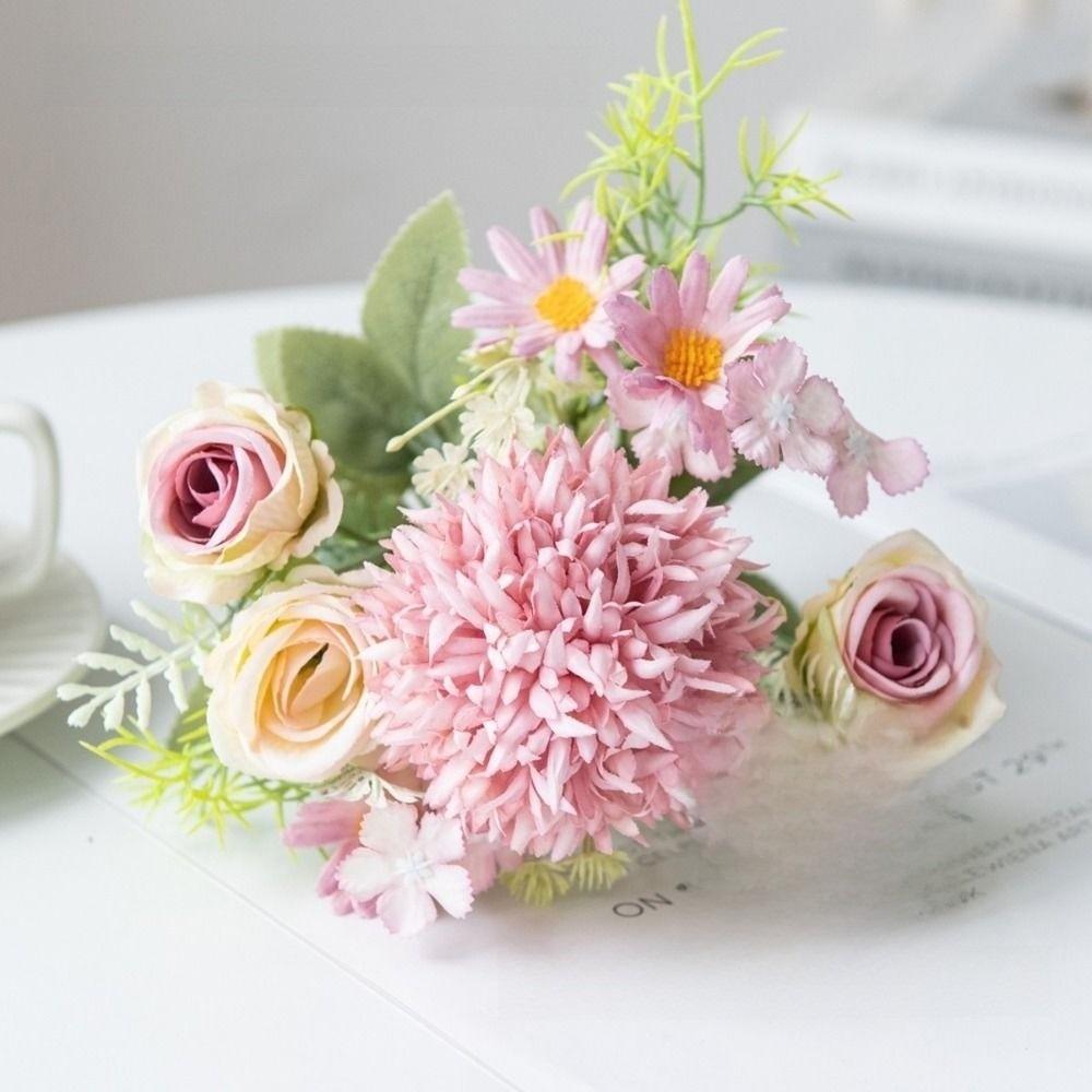 Silk Artificial Flowers Rose Artificial Bouquets for Home Decor Garden Wedding Decoration