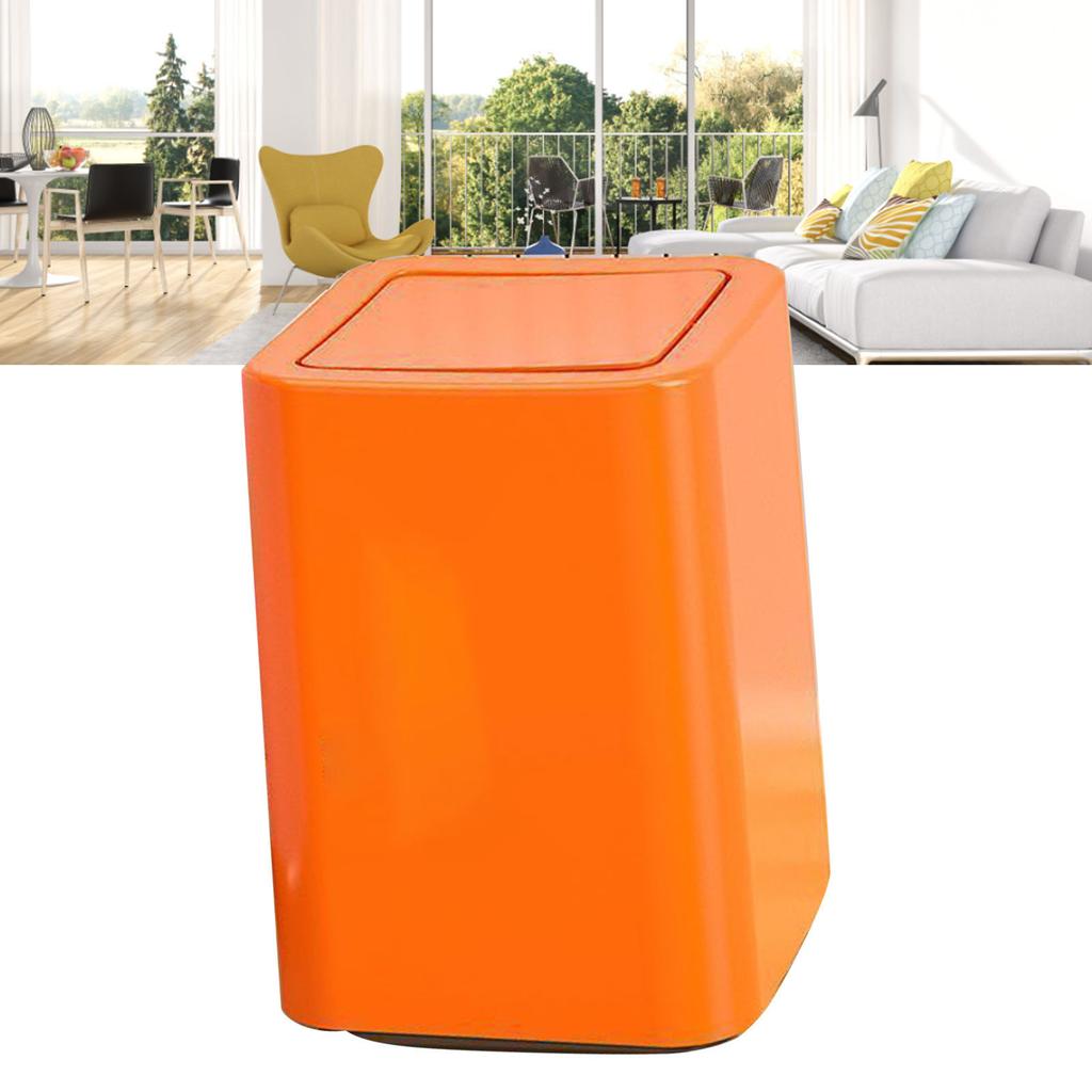 Garbage Bin 9L Cartoon Pattern Cute Look Trash Can Waste Basket with Swing Lid for Home Bathroom