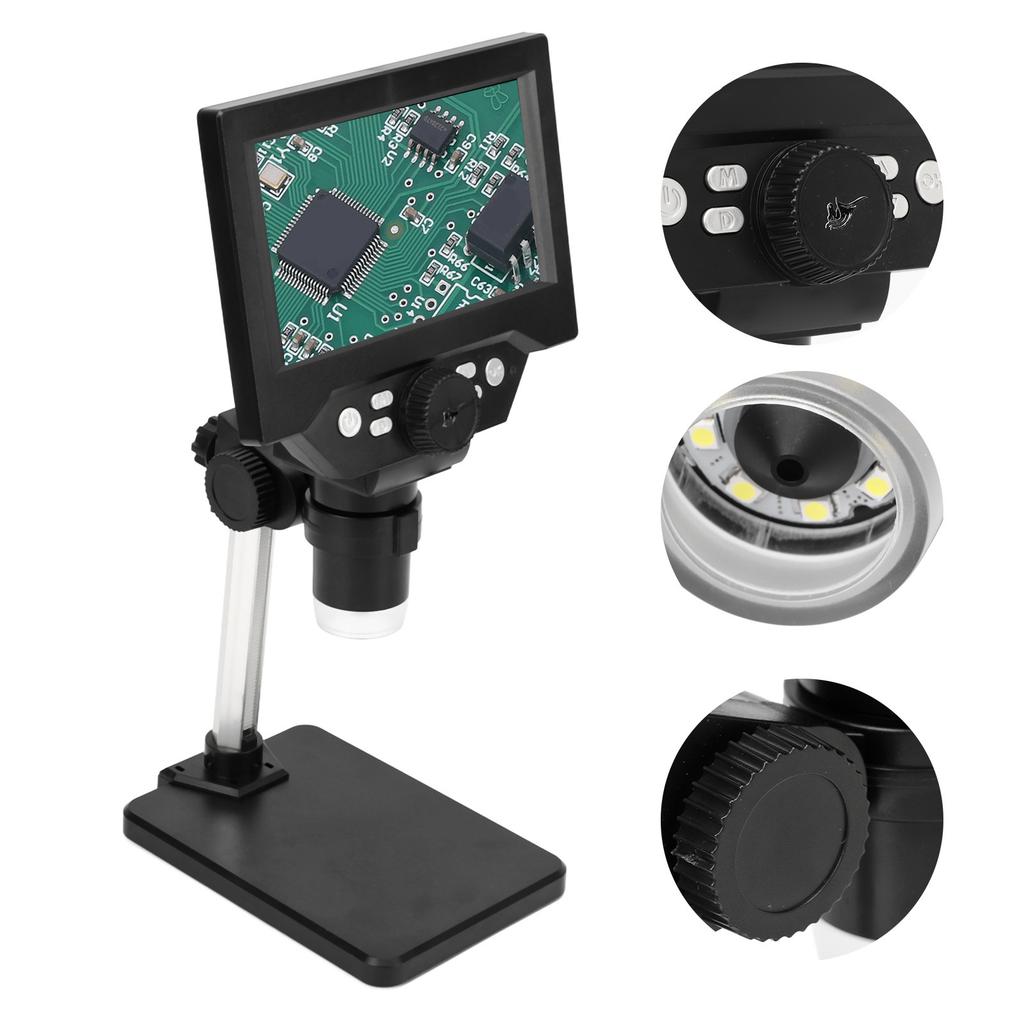 5,5-дюймовый ЖК-цифровой USB-микроскоп Портативный 10 МП 1000X 1080P Микроскоп для монет со светодиодной подсветкой для Windows для OS X