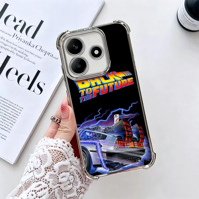 Защитный чехол с покрытием «Назад в будущее» для Xiaomi Redmi Note 14 15 Pro Plus 13 12 11 11S 11T 10 9S 9 5G, противоударный с подушкой безопасности