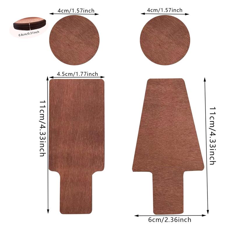 Bathroom Decoration Premium Bathroom Sign Solid Wood Men'S And Women'S Toilet Sign Wall Sticker Home Bathroom Decor