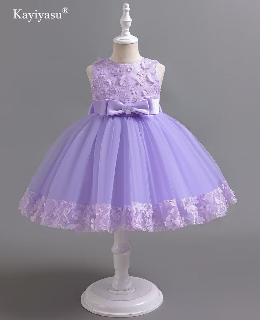 Kayiyasu Формальный Цветочный Милый Идеально для Фортепиано и Размеры Детское Платье, Принт, Юбка, Сити-Го-Сан, Концерты, Свадьбы, 110-160см (140