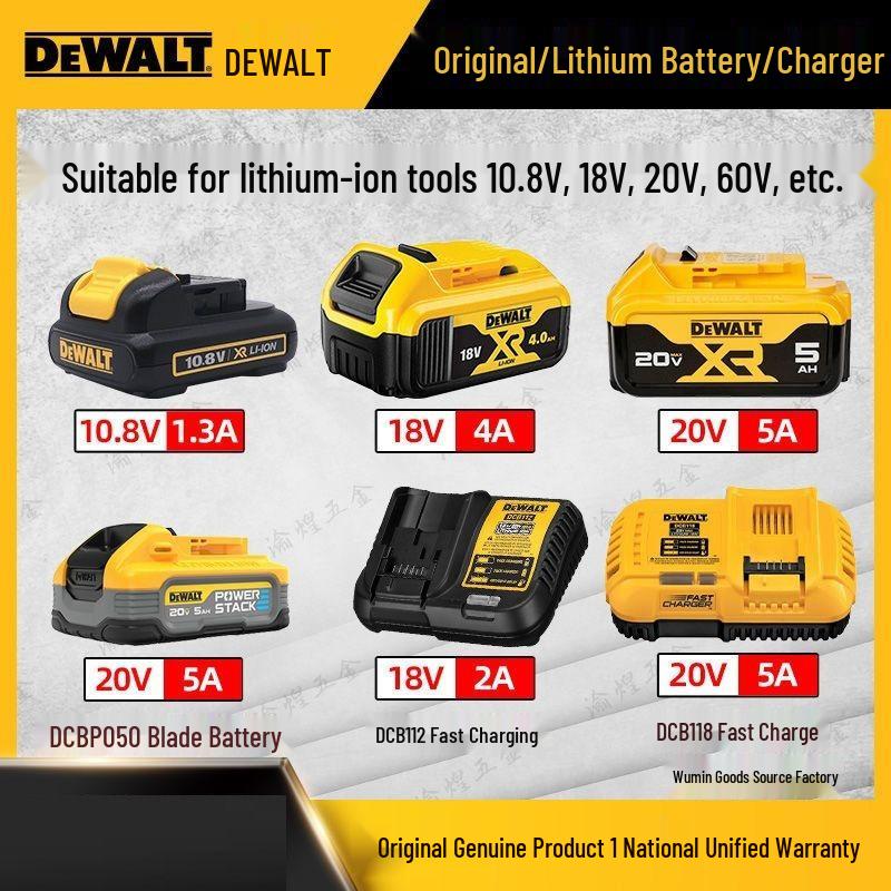 Original Lithium Battery: 10.8V/2.0Ah, 14.4V, 18V/4.0Ah, 5.0Ah, 94% Positive Reviews