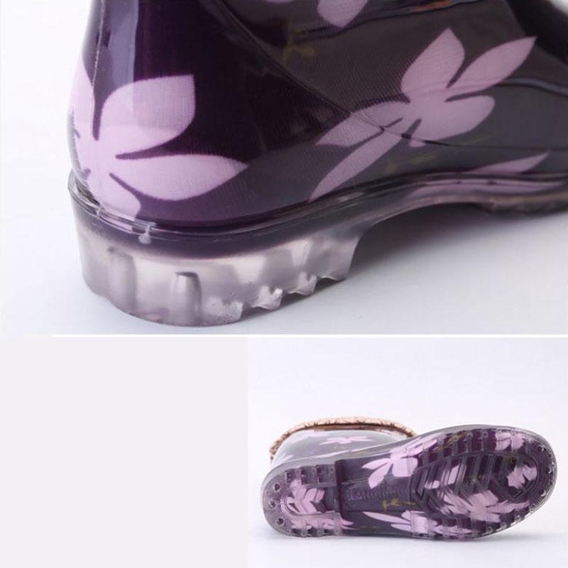 Дождевики Женские высокие сапоги Средние сапоги для взрослых Нескользящие длинные сапоги Высокие сапоги Резиновые бахилы Весна и лето Домашняя обувь