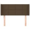 VidaXL Headboard with Ears Dark Brown 103x16x78-88 Cm Fabric3118761