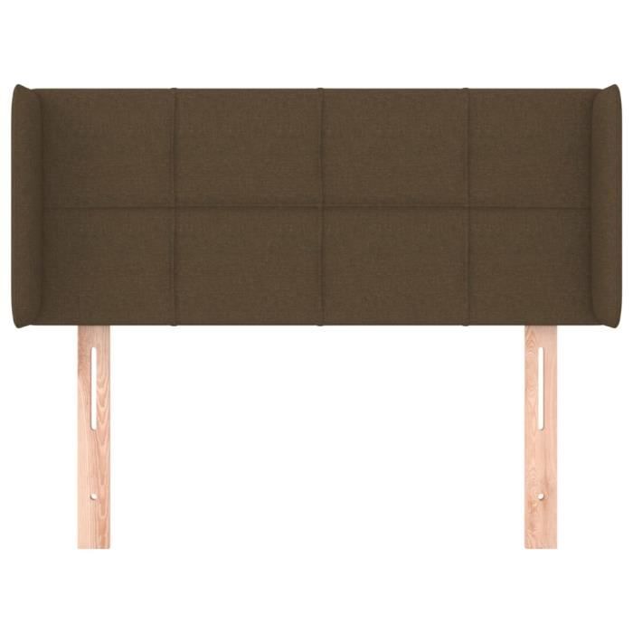 VidaXL Headboard with Ears Dark Brown 103x16x78-88 Cm Fabric3118761