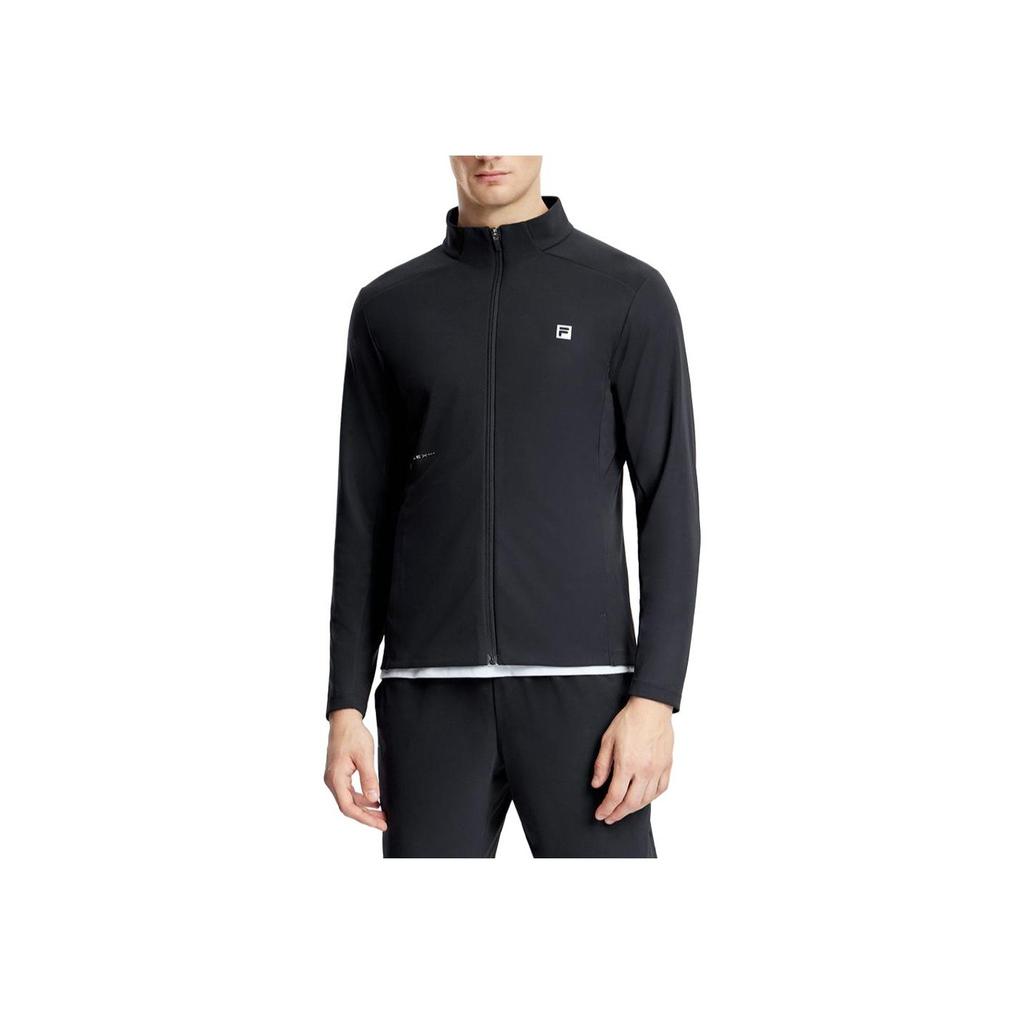 Fila Флисовая куртка с длинным рукавом Мужская верхняя одежда Глубокий черный A11M331502F