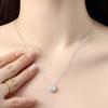 [Bijou Holic] 92.5 Silver Platinum-Plated Circle Cubic Women's Necklace