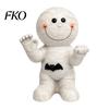 Small Tabletop Decoration Resin Mummy Atmosphere Light, Halloween Smiling Statue with Party Supplies Bat Decor, Cartoon Figurine Light for Desktop