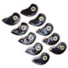 10Pcs Golf Iron Head Covers Sleeve Figure Zipper Sport Pattern Protective PU Waterproof