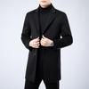 Firstview Men's Mid-Length Double-Faced Wool Overcoat FV24D1121