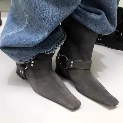 Модные женские ботильоны дизайнерские кожаные готические туфли роскошные с острым носком на высоком каблуке тренд 2026 танкетки панк осенние ботинки зимние ботильоны женские