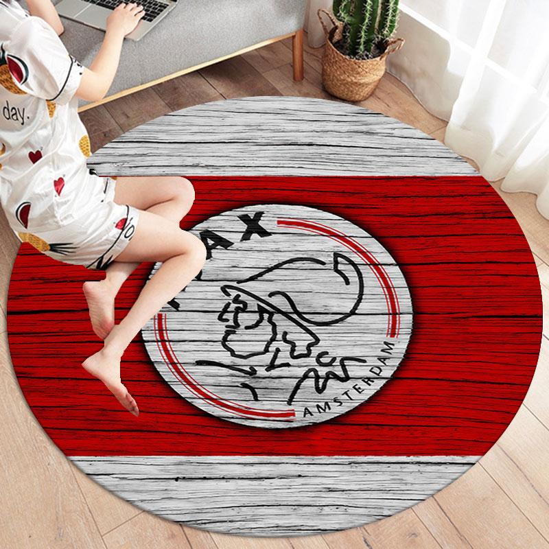 AFC Ajax Round Area Rug,Carpet Rug for Living Room Bedroom Sofa Playroom Decor,Non-slip Floor Mat