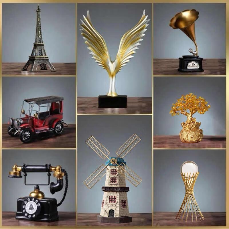 Vintage Eiffel Tower Bookshelf Decor