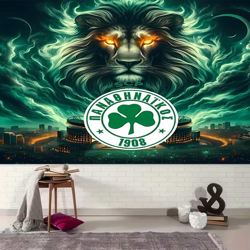 1pc Panathinaikos FC Tapestry, Living Room, Bedroom, Office, Party Decor, Ideal Festive Gift
