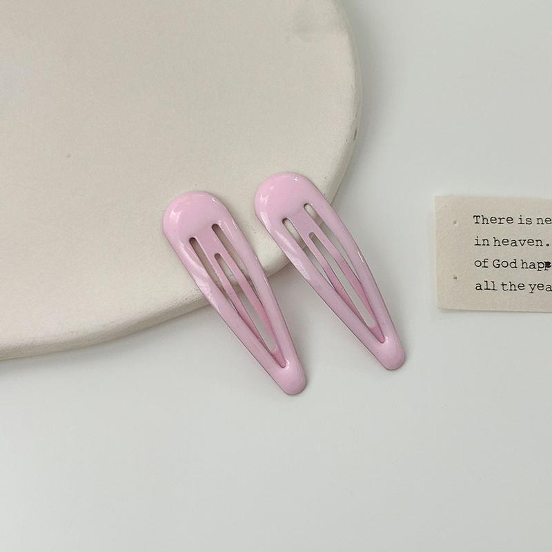 10Pcs/lot Macaron Candy Color Waterdrop Shape 5cm BB Hair Clips Girls Kids Hairpins Barrettes Headwear Accessories For Women