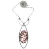 Серебряное ожерелье с драгоценными камнями Skin Leopard Jasper на День матери 20 дюймов