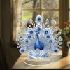2D Peacock Display Tabletop Ornament For Home Living Room And Study Decoration