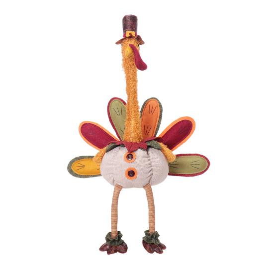 Turkey Decoration Plush Stuffed Turkey Doll with Retractable Neck Stretchable