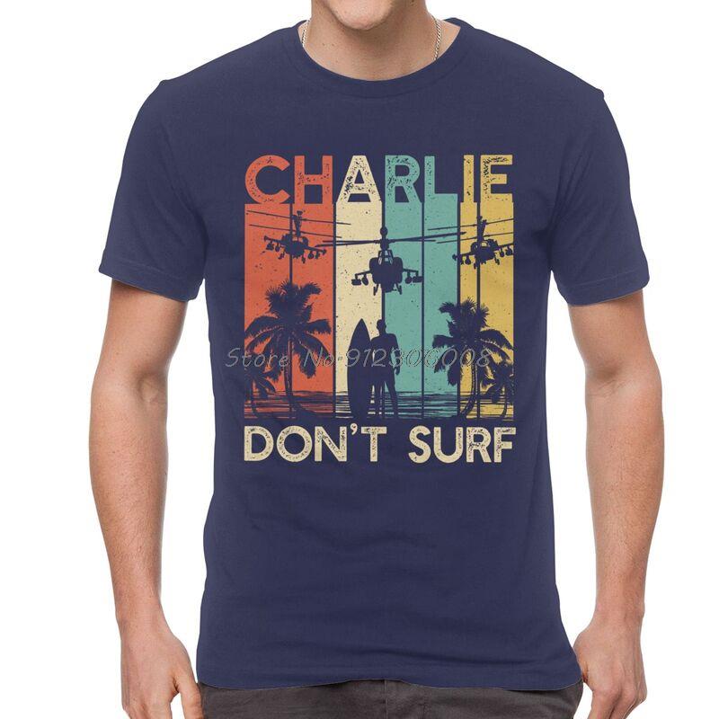 Футболка Charlie Dont Surf Мужская Графическая Футболка Хлопок Военная Вьетнамская Война Апокалипсис Сегодня Футболка Городская Футболка Топ Уличная Одежда