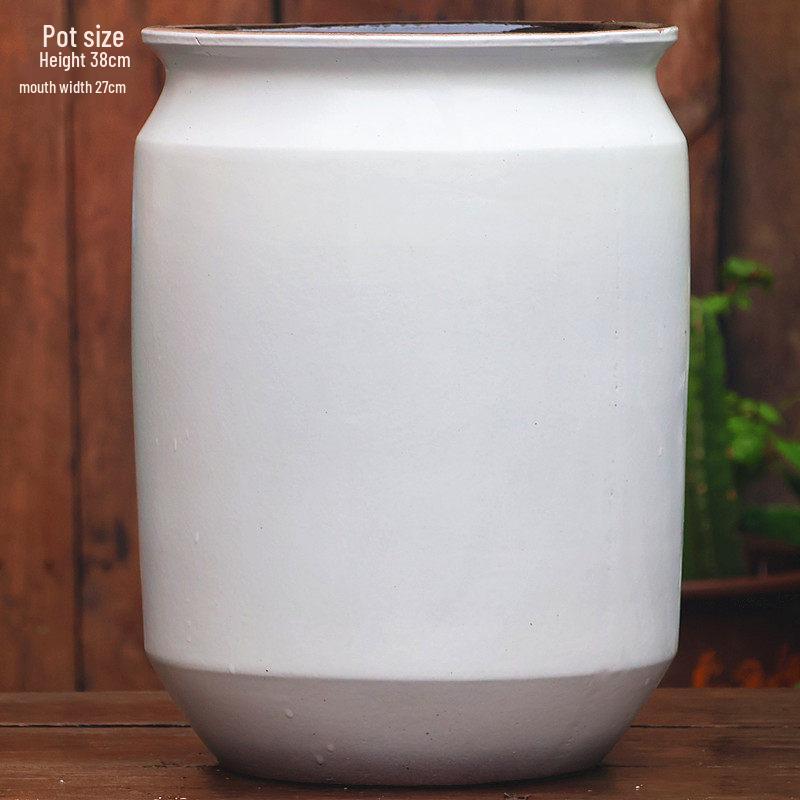 Retro Handmade Large Ceramic Flower Pot for Succulents and Green Plants, Ideal for Home and Landscaping Use