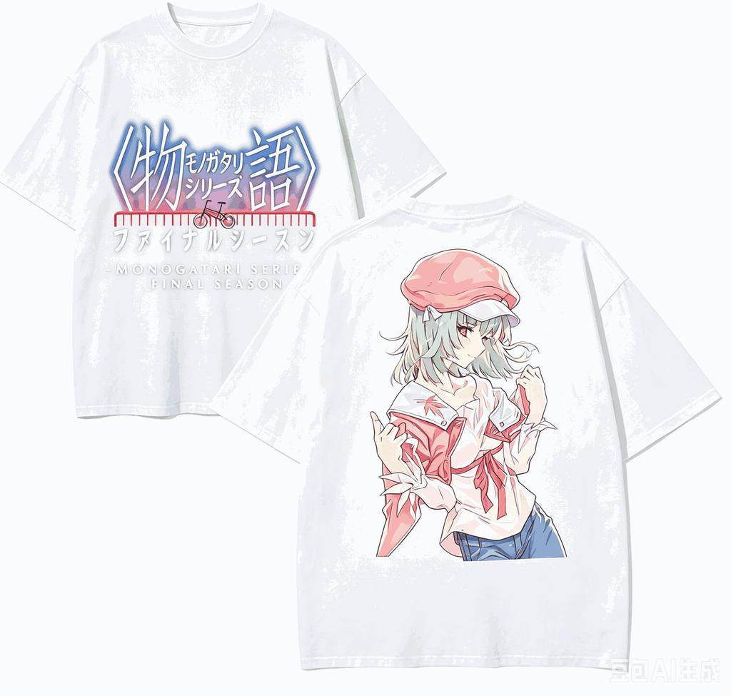Monogatari Series Anime Lover TShirt Harajuku Cotton NewModel High Street Fashion Oversized Unisex Comfortable High Quality
