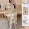 Women's Summer Princess Bubble Nightdress with Chest Pad - Woven Cotton Pajamas