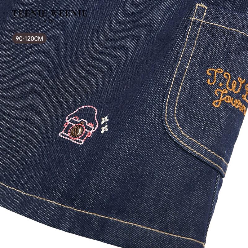 Teenie Weenie Детское джинсовое платье-сарафан А-силуэта для девочек, весна/осень 2026