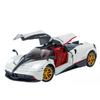 1/24 Pagani Huayra Dinastia Diecast Alloy Car Model Toys 4 Door Opened Sound And Light Pull Back Sports Vehicles For Child Gifts