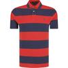 Polo Ss24 Красная полосатая футболка поло с вышивкой логотипа пони Мужские футболки поло Темно-синий 710729667-004