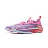 Li Ning BadFive Chase 1 Супер амортизация Скользкая подошва Дышащие Упругие Низкие Баскетбольные кроссовки Мужские Фиолетово-розовые ABFV007-2