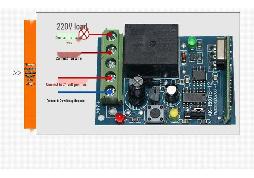 DC 24V 10A Single-Channel Remote Control Relay with Long-Range Jog Function
